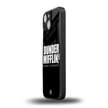 dunder mifflin back phone cover | glass case for iphone 13 mini