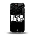 dunder mifflin back phone cover | glass case for iphone 13 pro max