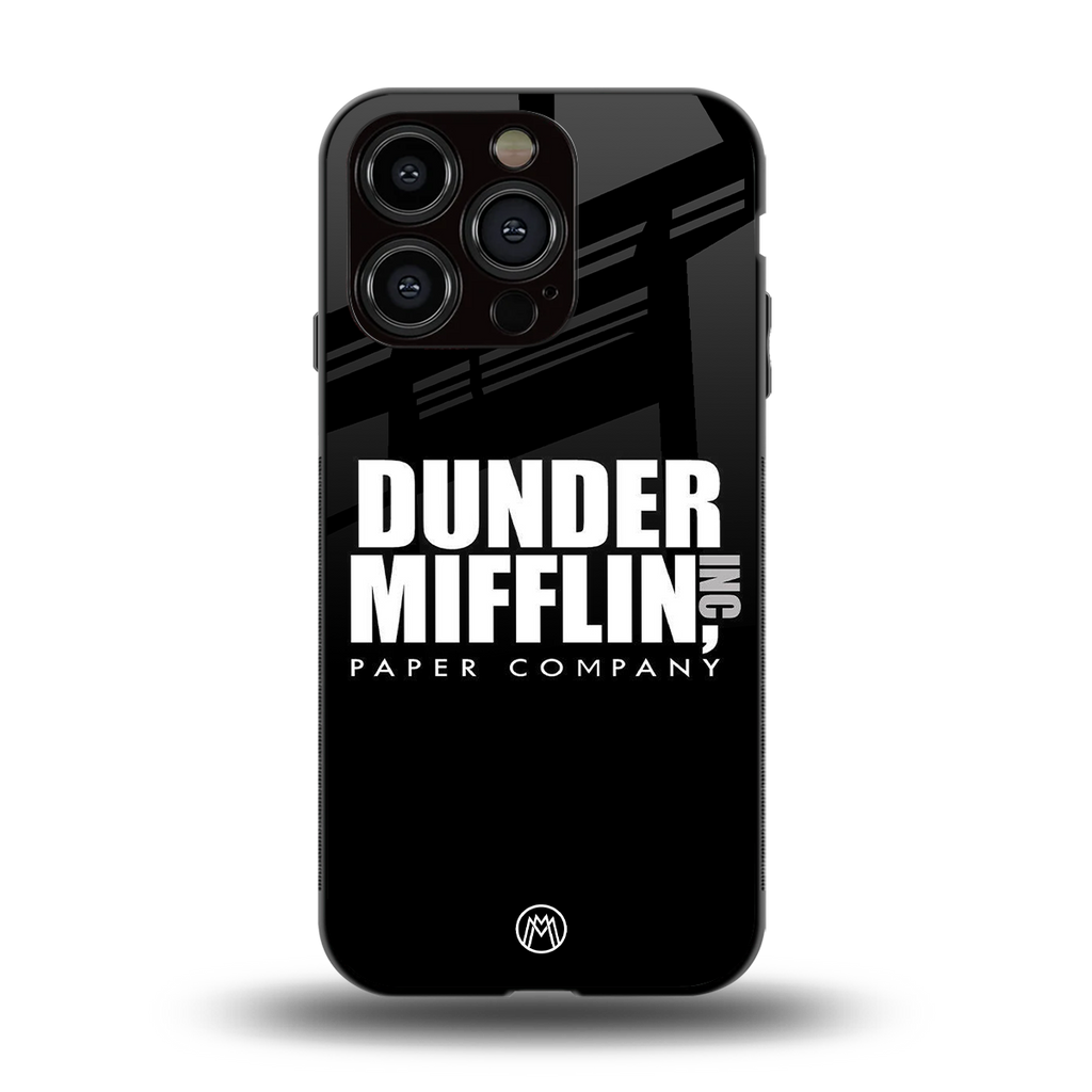 dunder mifflin back phone cover | glass case for iphone 13 pro