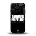 dunder mifflin back phone cover | glass case for iphone 13 pro