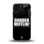 dunder mifflin back phone cover | glass case for iphone 13 pro