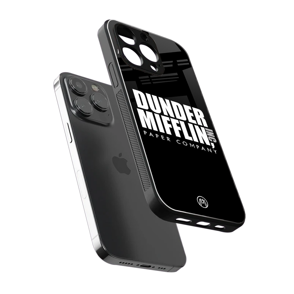dunder mifflin back phone cover | glass case for iphone 13 pro