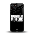 dunder mifflin back phone cover | glass case for iphone 13