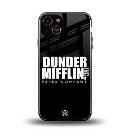 dunder mifflin back phone cover | glass case for iphone 13