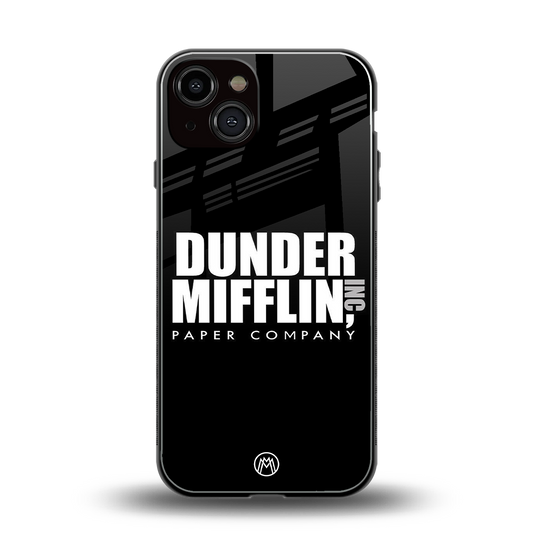 dunder mifflin back phone cover | glass case for iphone 13