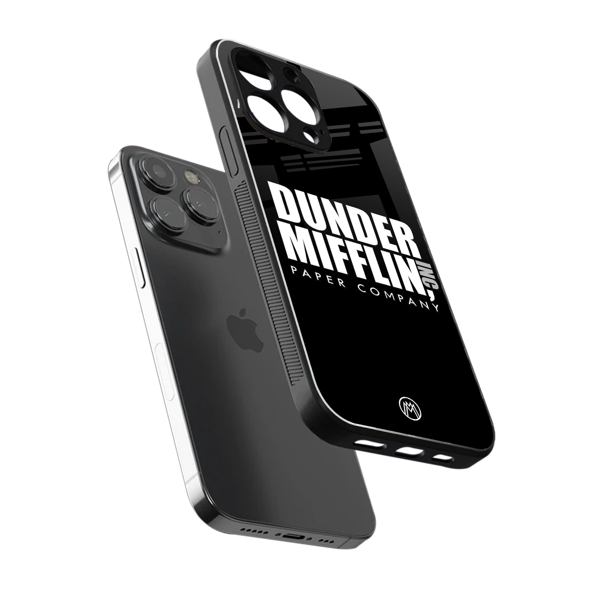 dunder mifflin back phone cover | glass case for iphone 15 pro max