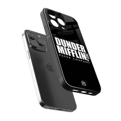 dunder mifflin back phone cover | glass case for iphone 14 pro max