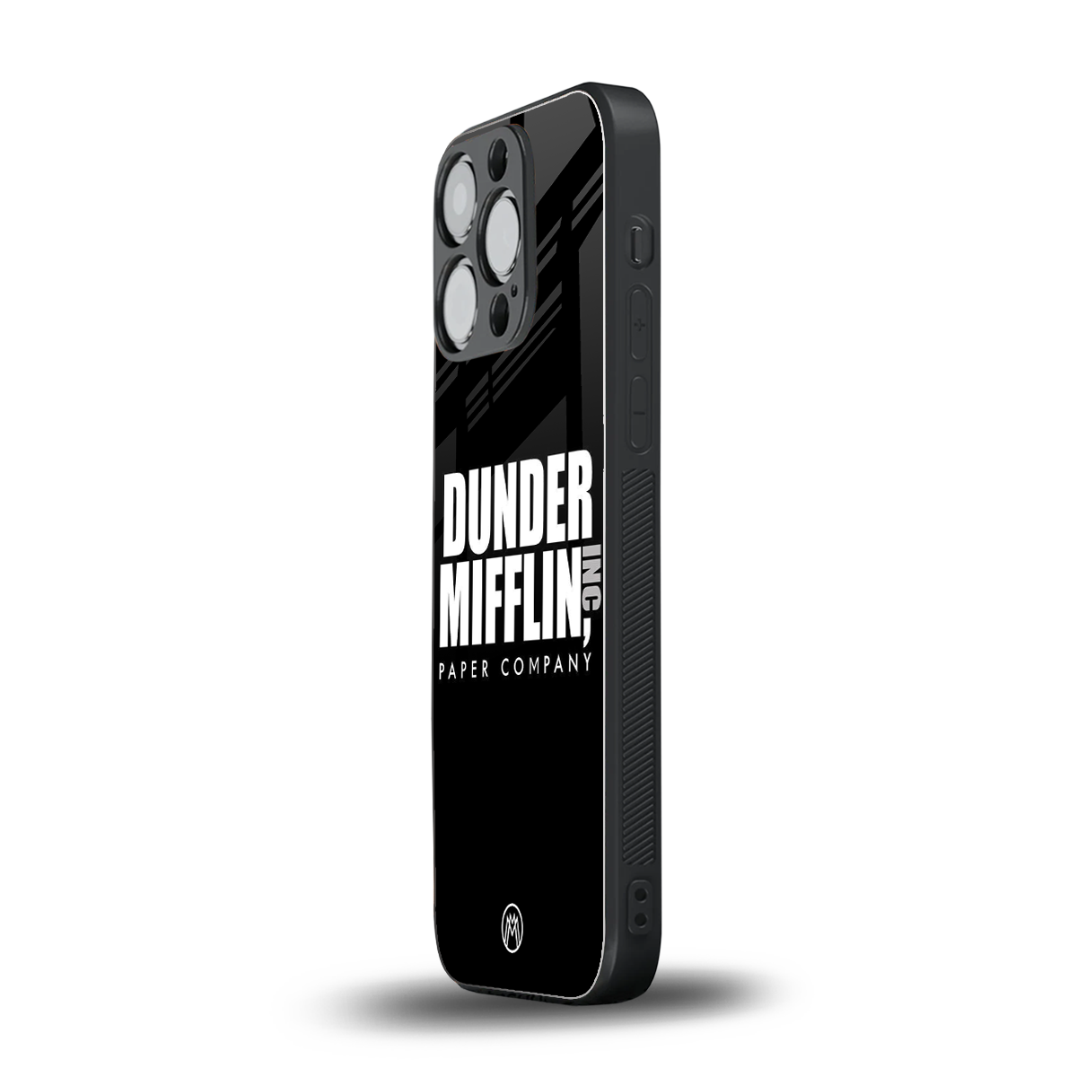 dunder mifflin back phone cover | glass case for iphone 15 pro