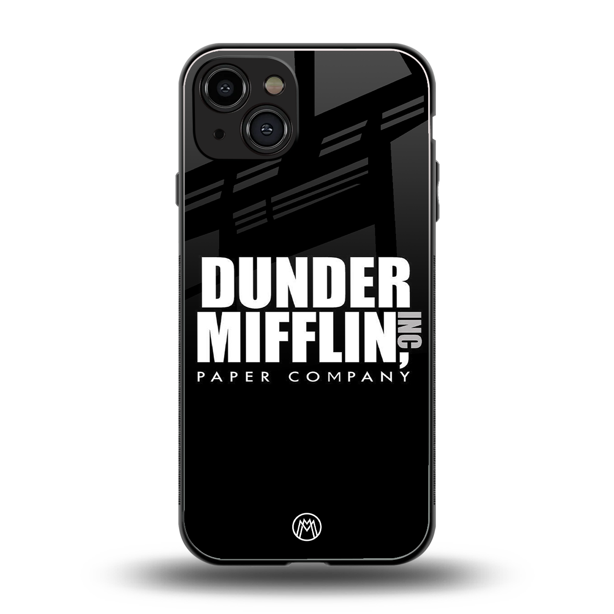 dunder mifflin back phone cover | glass case for iphone 15