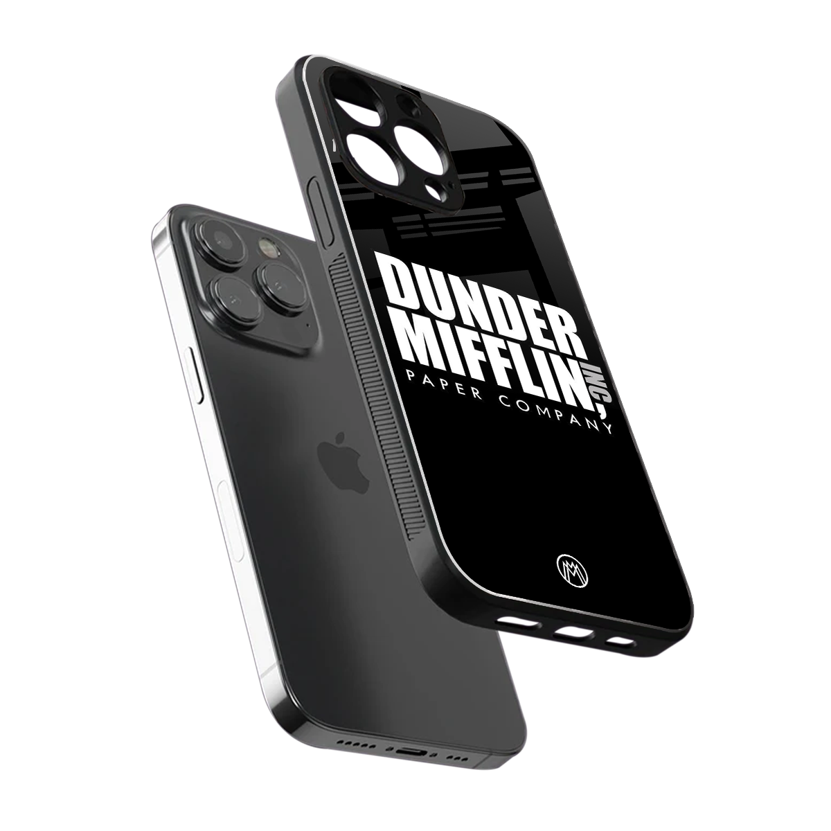 dunder mifflin back phone cover | glass case for iphone 16 pro