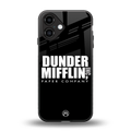 dunder mifflin back phone cover | glass case for iphone 16