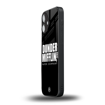 dunder mifflin back phone cover | glass case for iphone 16