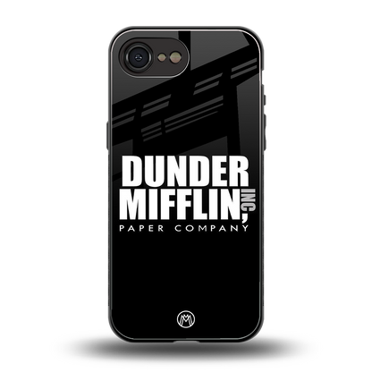 dunder mifflin back phone cover | glass case for iphone 16e