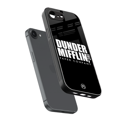 dunder mifflin back phone cover | glass case for iphone 16e