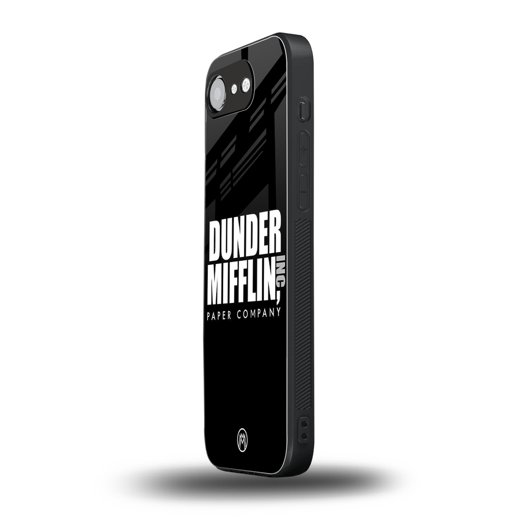 dunder mifflin back phone cover | glass case for iphone 16e