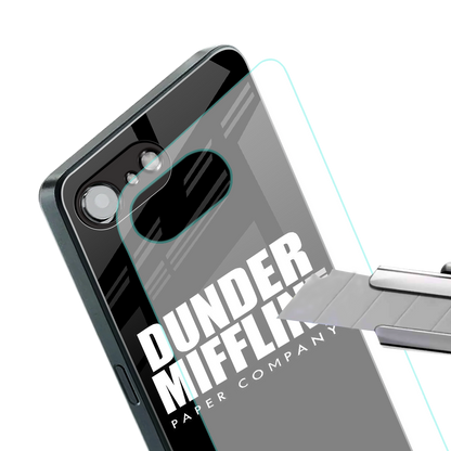 dunder mifflin back phone cover | glass case for iphone 16e