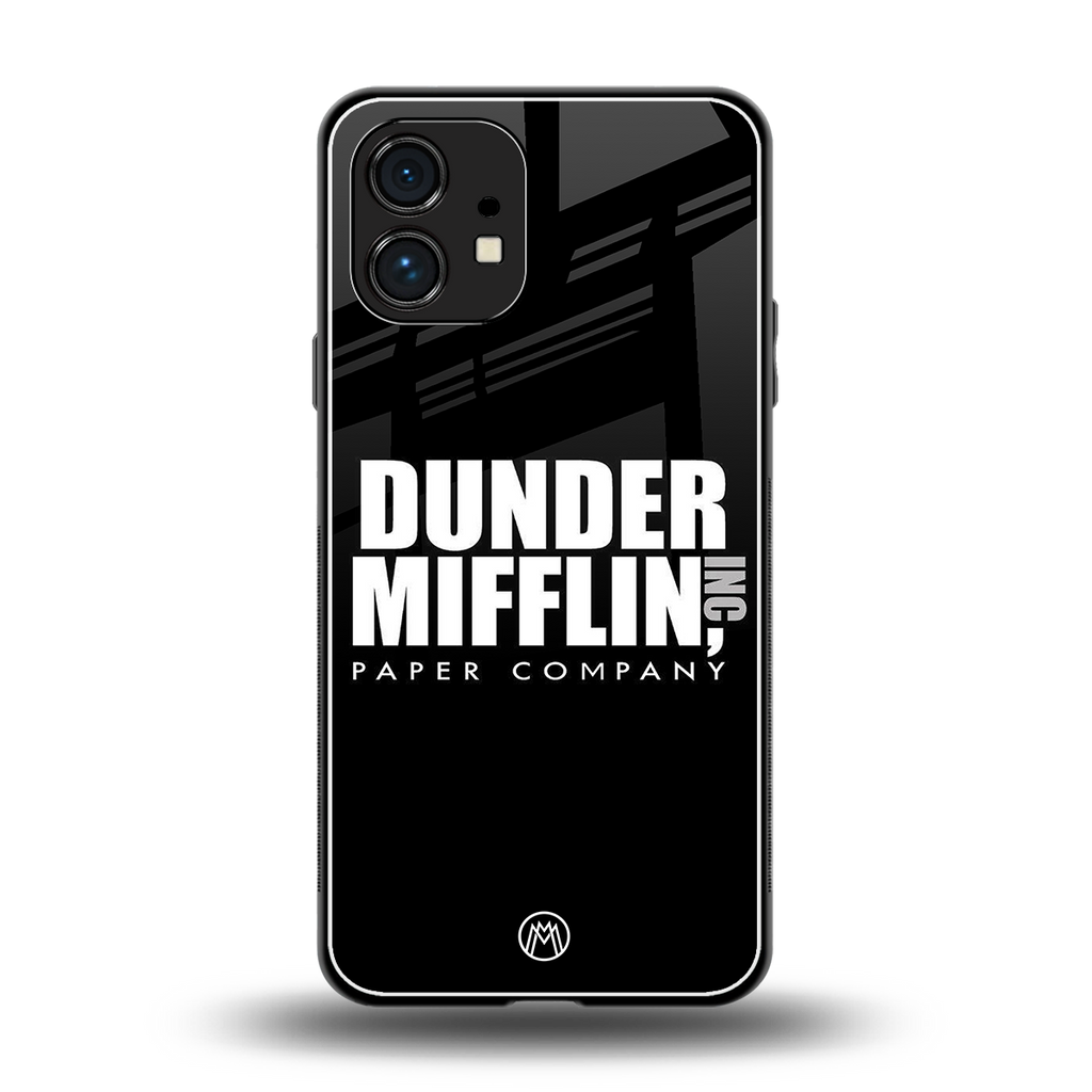 dunder mifflin back phone cover | glass case for nothing phone 1