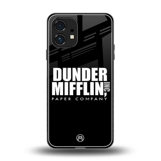 dunder mifflin back phone cover | glass case for nothing phone 1