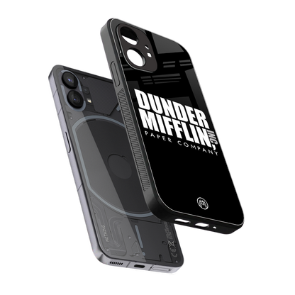 dunder mifflin back phone cover | glass case for nothing phone 1