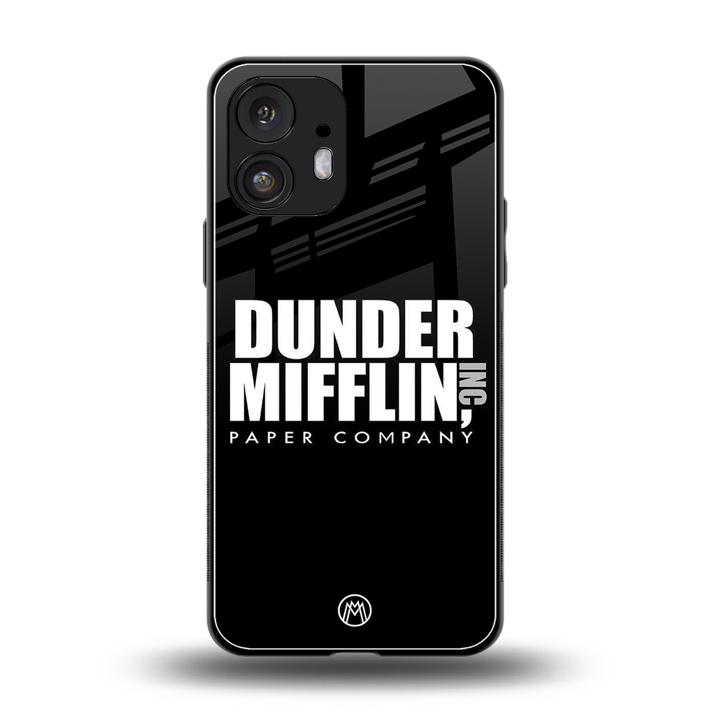 dunder mifflin back phone cover | glass case for nothing phone 2