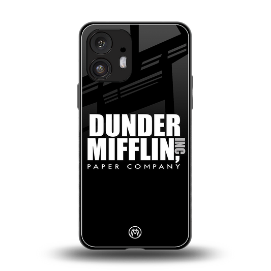 dunder mifflin back phone cover | glass case for nothing phone 2