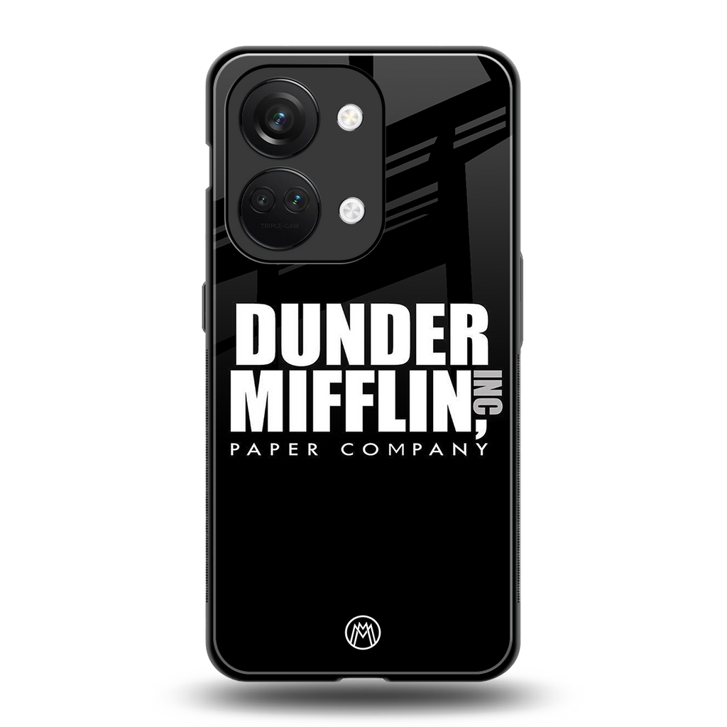 dunder mifflin back phone cover | glass case for oneplus nord 3