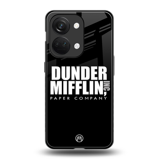 dunder mifflin back phone cover | glass case for oneplus nord 3