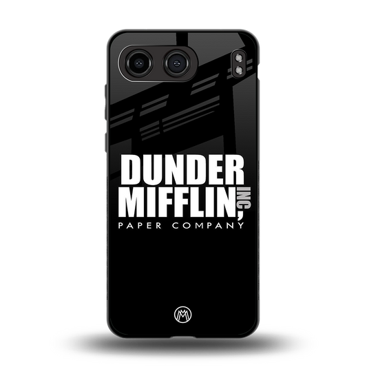 dunder mifflin back phone cover | glass case for oneplus nord 4