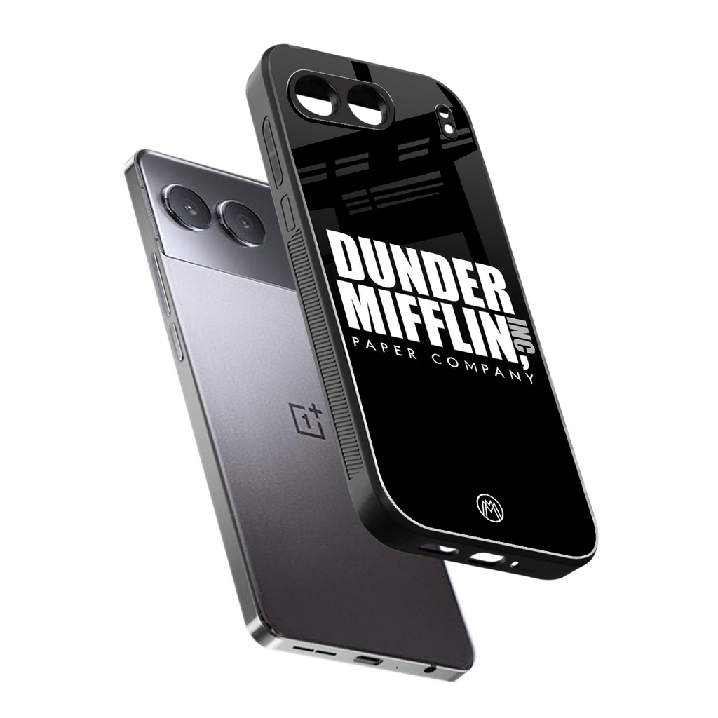 dunder mifflin back phone cover | glass case for oneplus nord 4