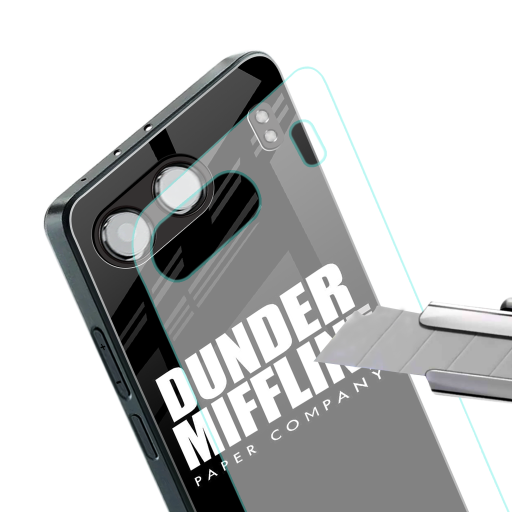 dunder mifflin back phone cover | glass case for oneplus nord 4