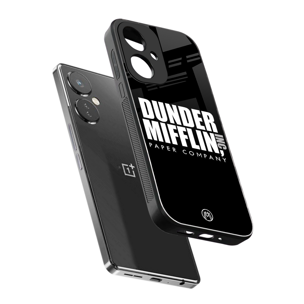dunder mifflin back phone cover | glass case for oneplus nord ce 3