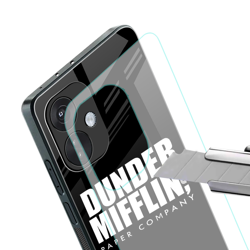 dunder mifflin back phone cover | glass case for oneplus nord ce 3