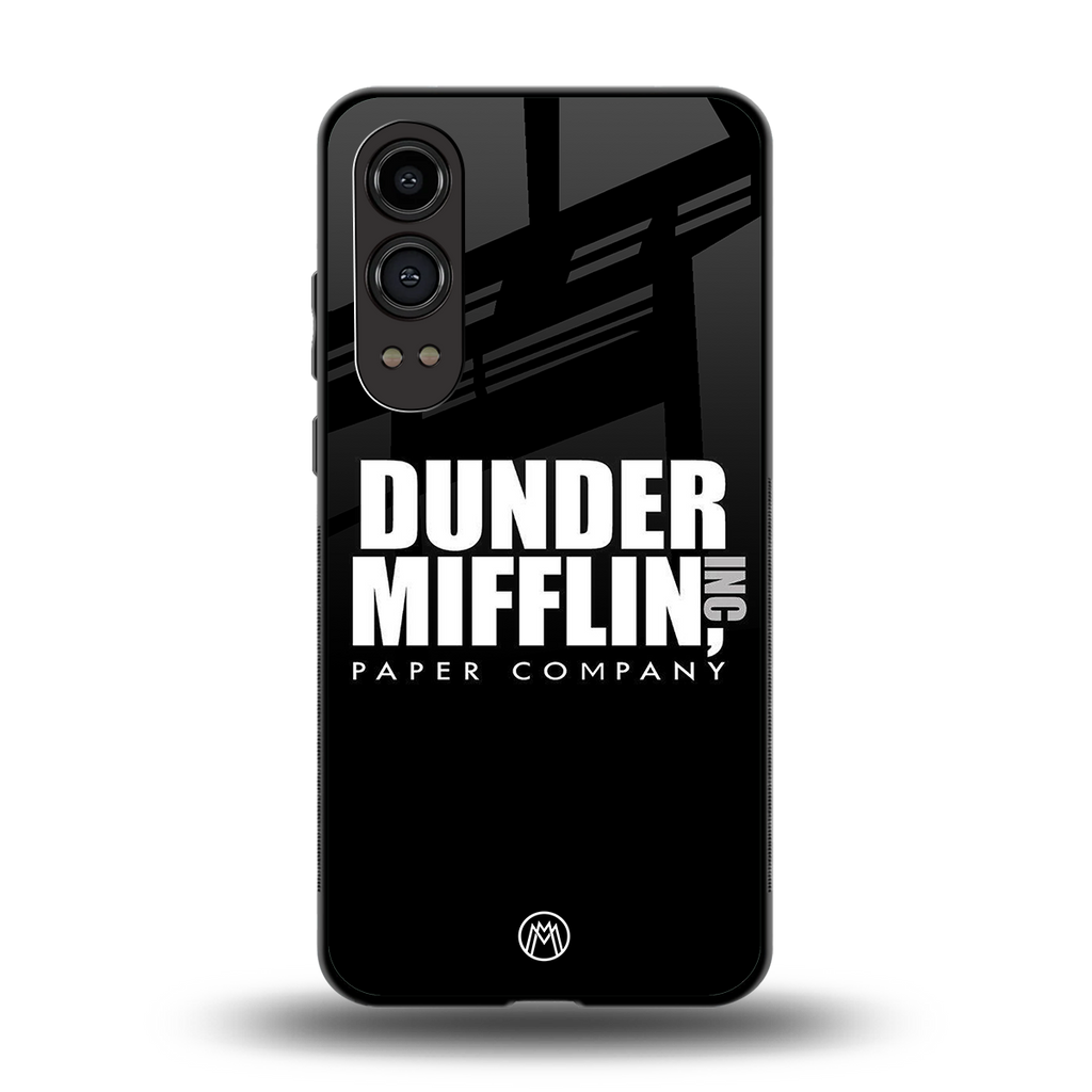 dunder mifflin back phone cover | glass case for oneplus nord ce 4 lite