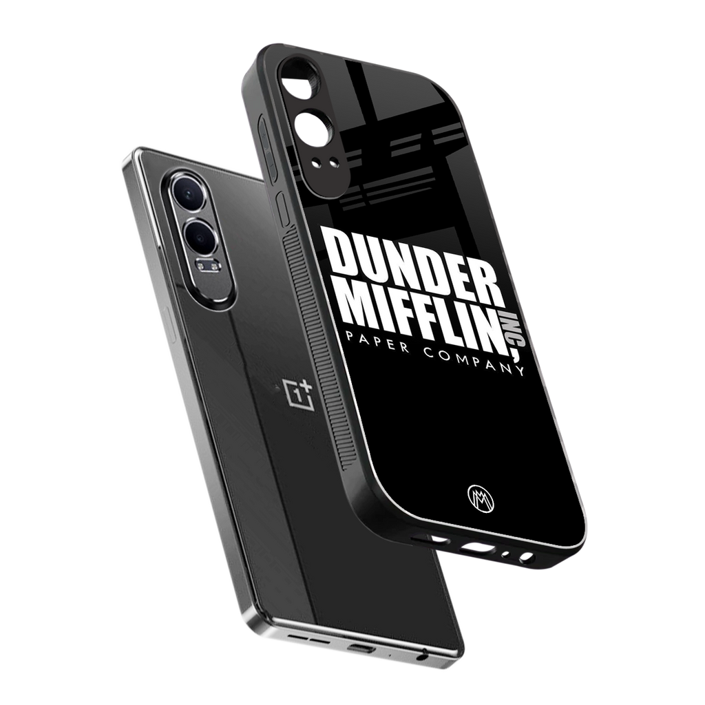 dunder mifflin back phone cover | glass case for oneplus nord ce 4 lite