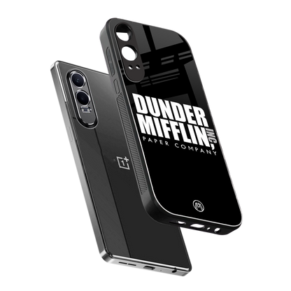 dunder mifflin back phone cover | glass case for oneplus nord ce 4 lite