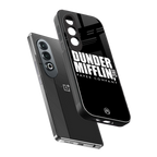 dunder mifflin back phone cover | glass case for oneplus nord ce 4