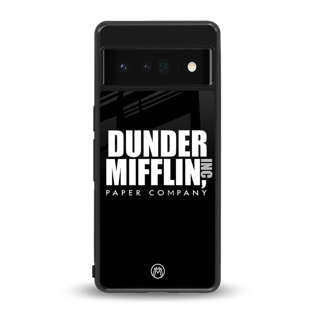 dunder mifflin back phone cover | glass case for google pixel 6 pro