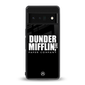 dunder mifflin back phone cover | glass case for google pixel 6 pro