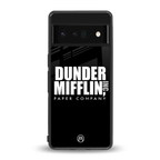 dunder mifflin back phone cover | glass case for google pixel 6 pro