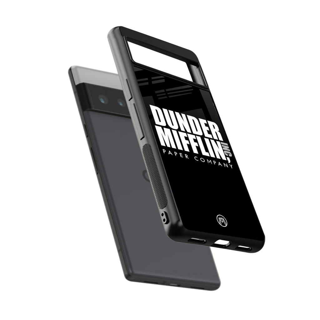 dunder mifflin back phone cover | glass case for google pixel 6 pro