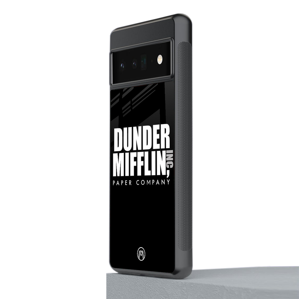 dunder mifflin back phone cover | glass case for google pixel 6 pro