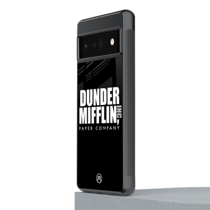 dunder mifflin back phone cover | glass case for google pixel 6 pro
