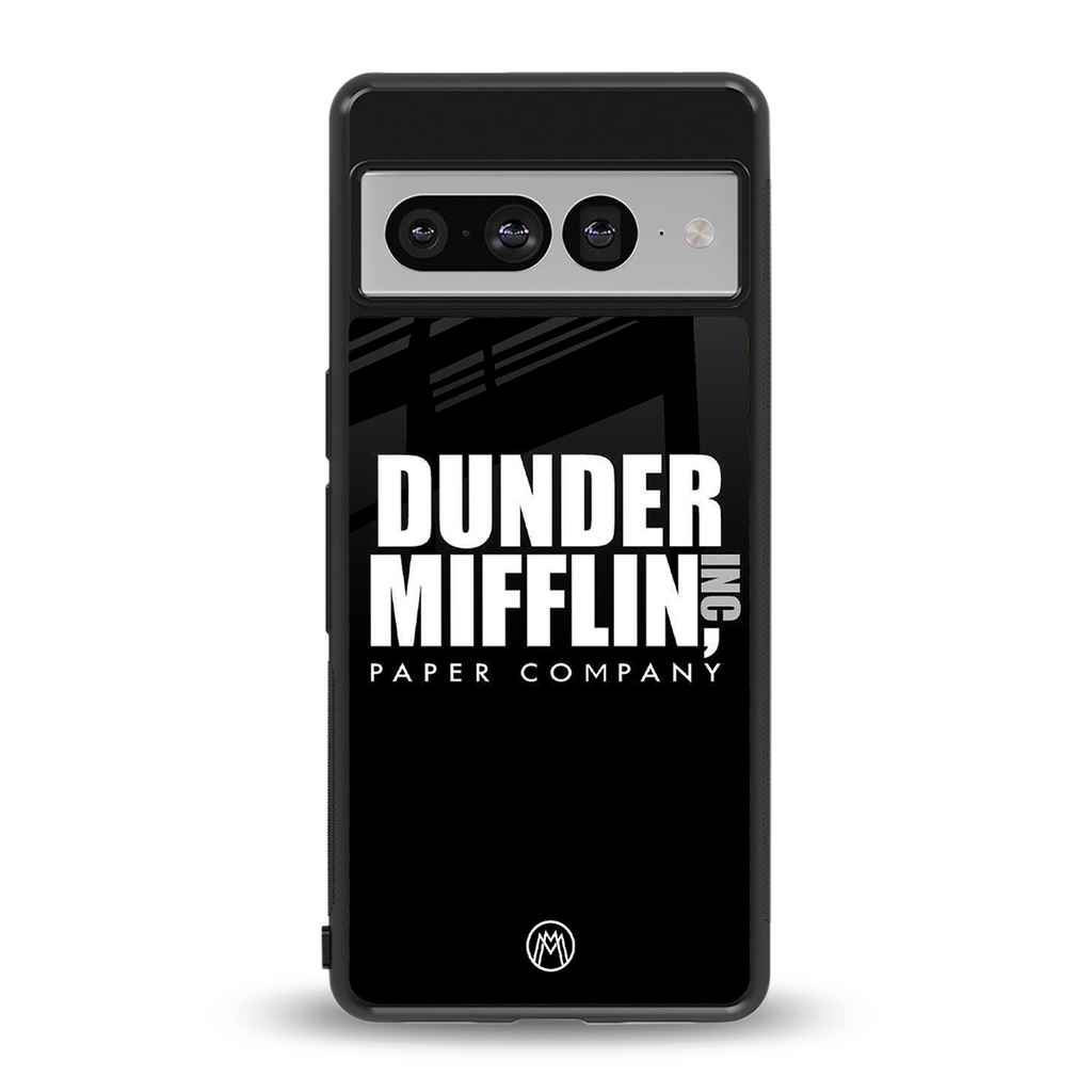 dunder mifflin back phone cover | glass case for google pixel 7 pro