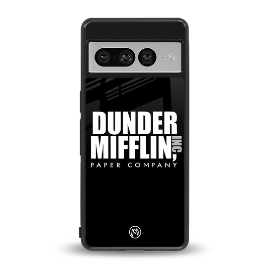 dunder mifflin back phone cover | glass case for google pixel 7 pro