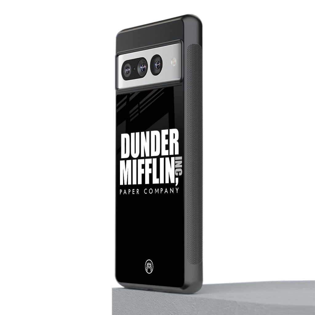 dunder mifflin back phone cover | glass case for google pixel 7 pro