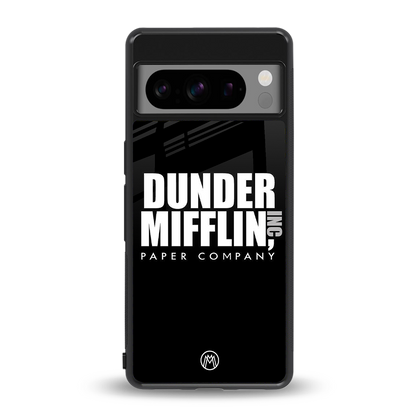 dunder mifflin back phone cover | glass case for google pixel 8 pro