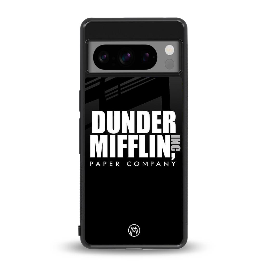dunder mifflin back phone cover | glass case for google pixel 8 pro