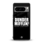 dunder mifflin back phone cover | glass case for google pixel 8 pro