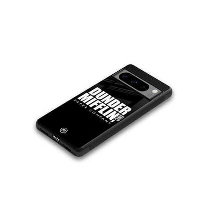 dunder mifflin back phone cover | glass case for google pixel 8 pro