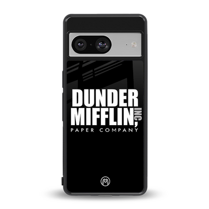 dunder mifflin back phone cover | glass case for Google Pixel 8